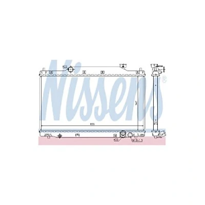 Image of Radiator, engine cooling NISSENS 68114