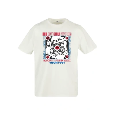 Image of Upscale by Mister Tee RED HOT Chilli Peppers Oversize Print Tshirt, Men&#039;s, Size: Small, White