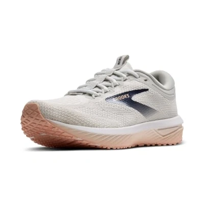 Image of Brooks Revel 7 Road running shoes, Women&#039;s, Size: 9, Oyster white tropical peach Textile