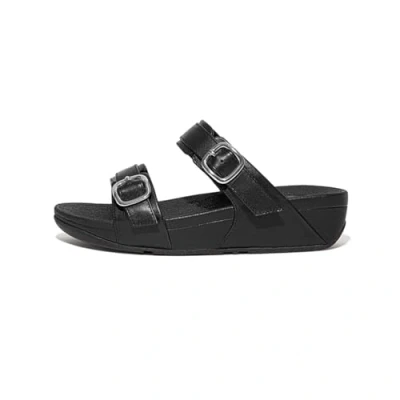 Image of Fitflop LULU Adjustable Slide Mules, Women&#039;s, Size: 5, All black Leather