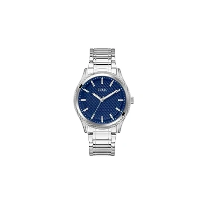 Image of Guess DEX Watch Blue sunray/silvercoloured, Men&#039;s, Size: One Size, sunray/silver coloured