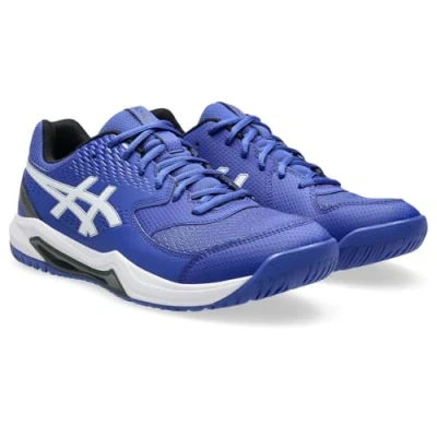 Image of Asics GEL Dedicate 8 Multicourt tennis shoes, Men&#039;s, Size: 10, Dark blue/white shoes