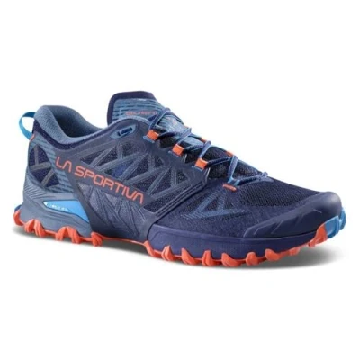 Image of La Sportiva Bushido III Trail running shoes, Men&#039;s, Size: 7.5, Deep sea/cherry tomato Textile/synthetics