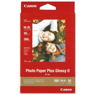 Image of Canon PP201 Plus glossy II 10cm x 15cm Photo paper for quality output with a finish