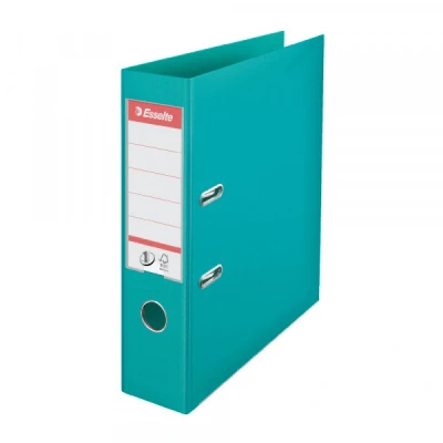 Image of Esselte, Number 1 Power, A4, Lever Arch File, 75 mm Spine, 500 sheets Capacity, PP, Plastic Cover, File Folder, 811550, Turquoise