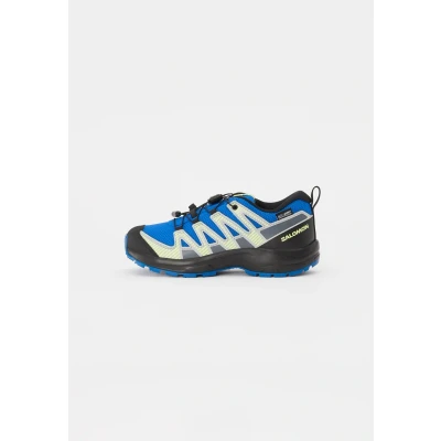 Image of Salomon XA PRO V8 Waterproof Unisex Hiking shoes for kids, Size: 4, Nautical blue/black/sharp green Textile/synthetics