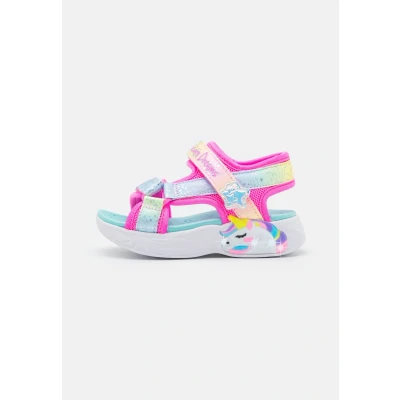 Image of Skechers Unicorn Dreams Sandals pink/multicoloured for kids, Size: 6K, Pink/multi coloured Imitation leather/ textile