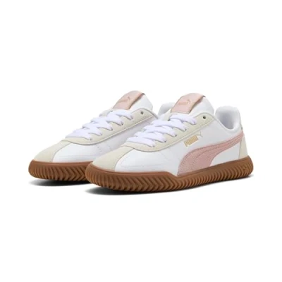 Image of Puma CLUB Kayzer OG Unisex Trainers, Size: 4, White/mauve mist/vapor gray shoes