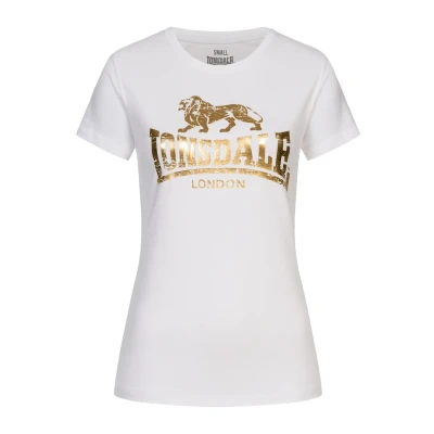 Image of Lonsdale Bantry Print Tshirt, Women&#039;s, Size: Small, White