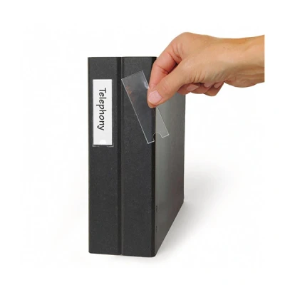 Image of 3L 10305 19 x 75 mm Value Self Adhesive Label Holders (Pack of 16)