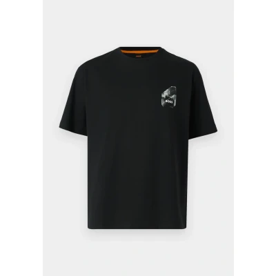 Image of BOSS Section Print Tshirt, Men&#039;s, Size: Small, Black