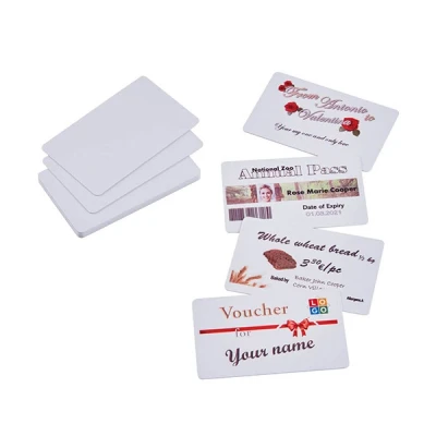 Image of COLOP E Mark Plastic Business Cards for Printing with Mark, Printable on Both Sides, 1 Pack = 50