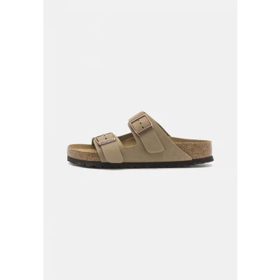 Image of Birkenstock Arizona Regular Unisex Slippers, Size: 5.5, Brown Leather