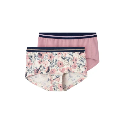 Image of Name it Nkfhipster Nostalgia Flower 2 PACK Briefs for kids, Size: 13 14y, rose