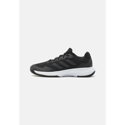 Image of adidas Men&#039;s Gamecourt 2.0 Tennis Shoes, Core Black Grey Four, 8.5 UK