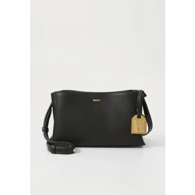 Image of DKNY ALYA Crossbody Across body bag, Women&#039;s, Size: One Size, Black/gold