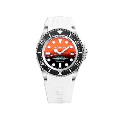 Image of Bobroff Tabarca Men&#039;s Automatic Diver Professional Watch, 1000 m, orange, 44 mm, Helium Valve BF0004 BFSTB, 44MM, Sport