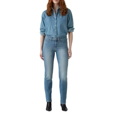 Image of Levi&#039;s Women&#039;s 314 Shaping Straight Jeans, Eternal Indigo Mid, 34W / 32L