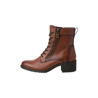 Image of Tamaris Damen Absatzstiefelette Leder bequem; COGNAC, EU 37