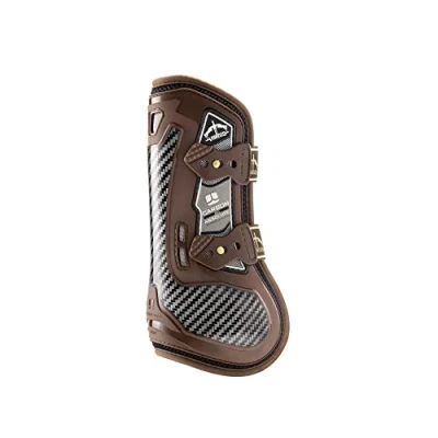 Image of Veredus Carbon Gel Absolute Tendon Boots With Velcro Straps Brown Medium Horse Riding Equestrian