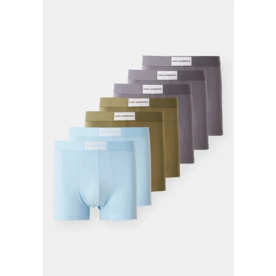 Image of KARL Lagerfeld Essential LOGO Trunk 7 PACK Pants, Men&#039;s, Size: XS, Olive/clear sky/excalibur