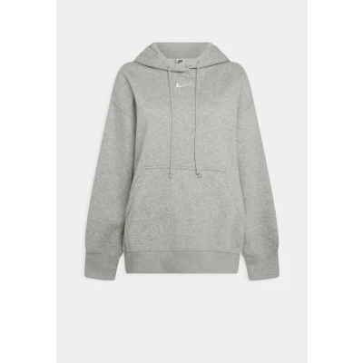 Image of Nike Sportswear W NSW Style FLC PO Hoodie OS Sweatshirt, Women&#039;s, Size: XXL, Grey heather