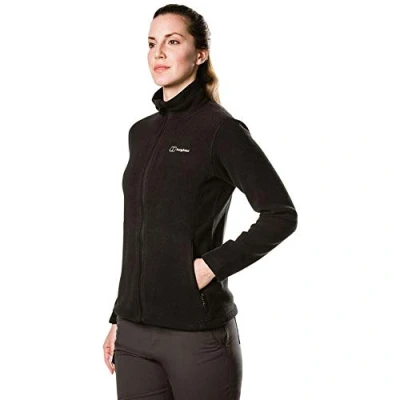 Image of Berghaus Women&#039;s Prism Polartec Interactive Fleece Jacket Added Warmth Flattering Style Durable, Black/Black, 20