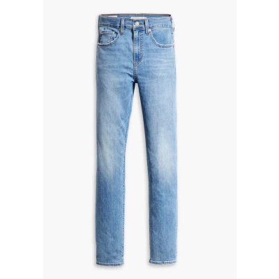 Image of Levi&#039;s Women&#039;s 724 High Rise Straight Jeans, Med Indigo Worn in, 27W / 30L