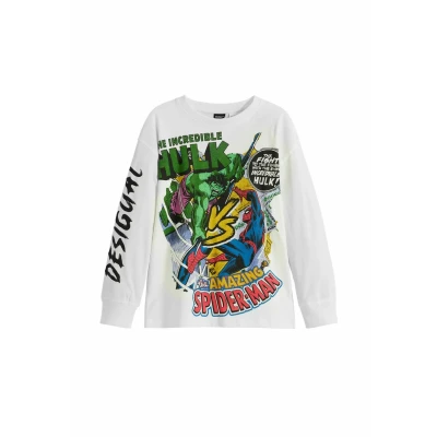 Image of Desigual Marvel Longsleeve Long sleeved top for kids, Size: 3/4y, White