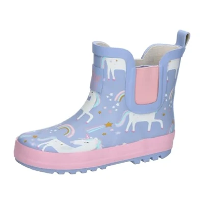 Image of LICO Samira Wellies for kids, Size: 2.5/3, Blue/rose Synthetics