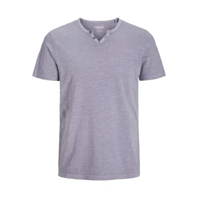 Image of Jack &amp; Jones Jjesplit NECK SS NOOS Basic Tshirt, Men&#039;s, Size: Small, Languid lavender