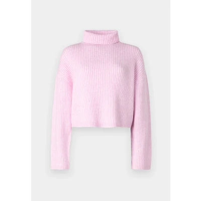 Image of ONLY Onlmelanie Rollneck Jumper, Women&#039;s, Size: Small, Pink lady