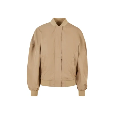 Image of Urban Classics Bomber Jacket, Women&#039;s, Size: Medium, Unionbeige
