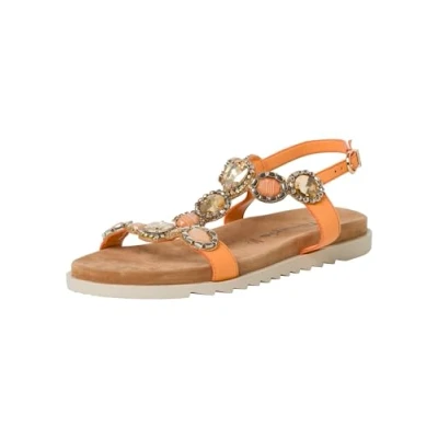 Image of Tamaris Sandals, Women&#039;s, Size: 4, Orange Leather