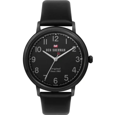 Image of Ben Sherman Mens Analogue Classic Quartz Watch with Leather Strap WBS113BB,