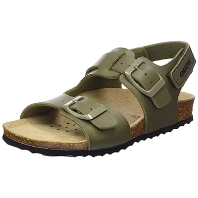 Image of Geox Ghita Unisex Sandals for kids, Size: 7.5K, Military