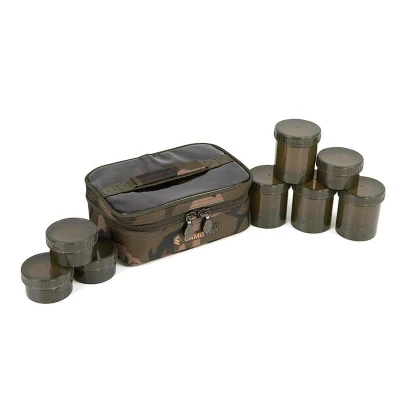 Image of Fox Camolite 8 Pot Hookbait Case (Incl. Pots) Fishing bag