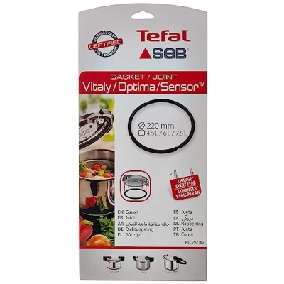 Image of Seb Pressure cooker gasket 4, 5 l / 6 7, diam 220 optima sensor/kwisto 792189