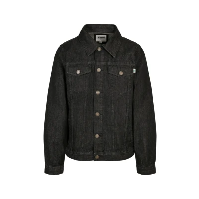Image of Urban Classics Men&#039;s Organic Basic Denim Jacket, Black Washed, XS