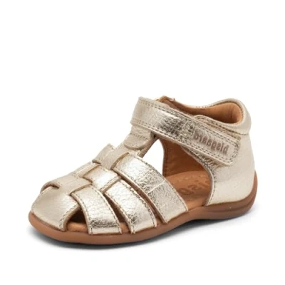 Image of Bisgaard Carly Sandals for kids, Size: 3K, Gold Leather