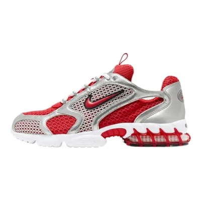 Image of Nike Sportswear AIR ZOOM Spiridon CAGE 2 Trainers, Men&#039;s, Size: 110, Track red/white/metallic silver/black shoes