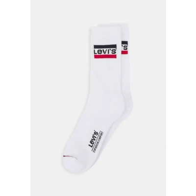 Image of Levi&#039;s Regular CUT LOGO 2 PACK Socks, Size: 6 8, White