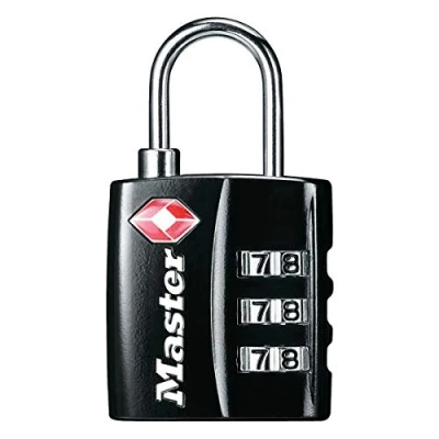 Image of Master Lock 4680EURDBLK TSA Combination Lock, black, 5.5 x 3 2.6 cm, 5,5 cm 2,6