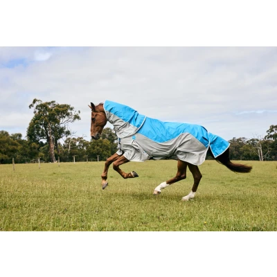 Image of Weatherbeeta ComFiTec Dual Shield Detach A Neck Blue/Grey