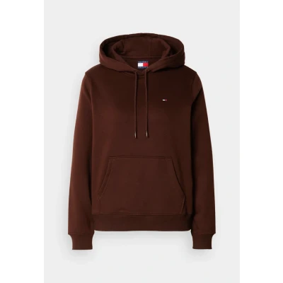 Image of Tommy Jeans FLAG Sweatshirt, Women&#039;s, Size: 14, Rich brown