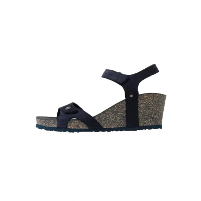 Image of Panama Jack Julia Basics Wedge sandals, Women&#039;s, Size: 4, Dunkelblau Nubuck