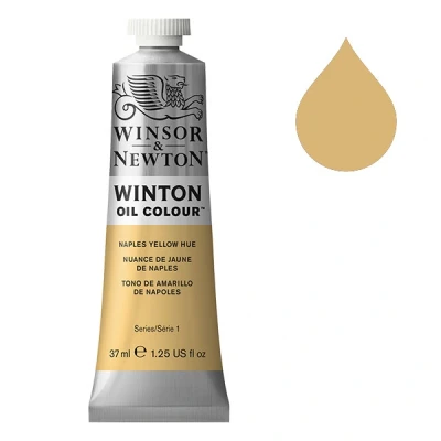 Image of Winsor &amp; Newton 37ml Winton Oil Colour Tube Naples Yellow Hue,1414422