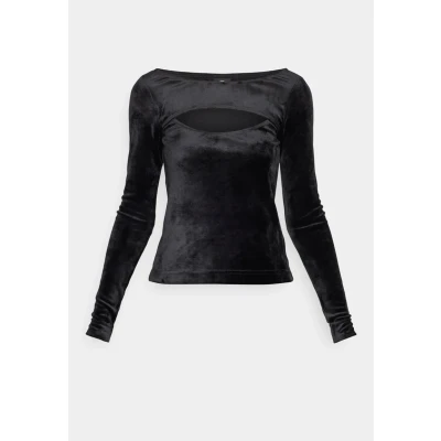 Image of G Star CUT OUT SLIM BOAT Long sleeved top, Women&#039;s, Size: XXS, Black