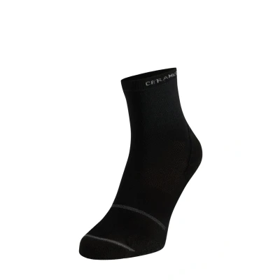 Image of ODLO Micro CREW Ceramicool Reflective Sports socks, Size: 3.5 5.5, Black