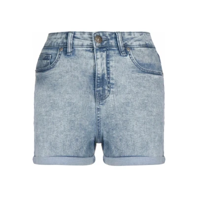 Image of Urban Classics Ladies 5 Pocket Shorts Denim shorts, Women&#039;s, Size: 28, Light skyblue washed